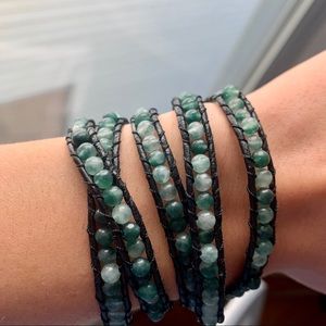 Jade wrap bracelet